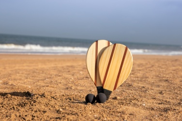 Logo trade corporate gift photo of: Wooden frescobol tennis set